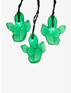 Decor Cactus With Green Led Light Set