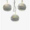 Decor Silver Bell With Warm White Led Light Set