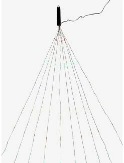 Decor Silver Nylon 200 Multi-Colored Led Lights