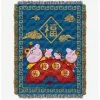 Bedroom Peppa Pig Good Luck Tapestry Throw