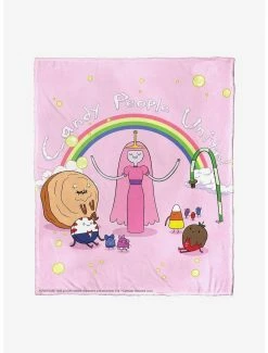 Bedroom Adventure Time Candy People Unite Throw Blanket