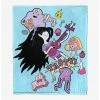 Bedroom Adventure Time Tasty Tunes Throw Blanket