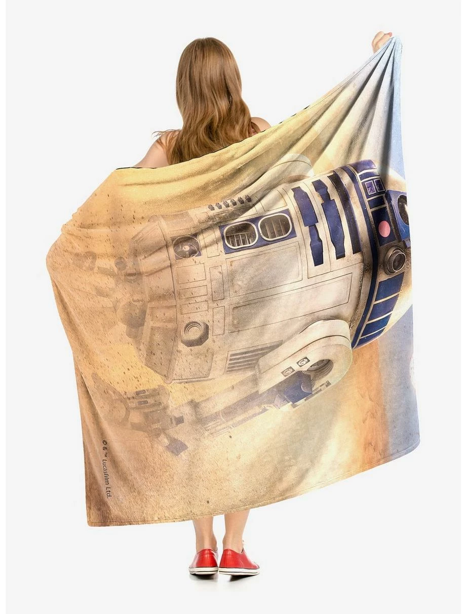 Bedroom Star Wars Artoo Throw Blanket 2 Bedroom Star Wars Artoo Throw Blanket - Image 2