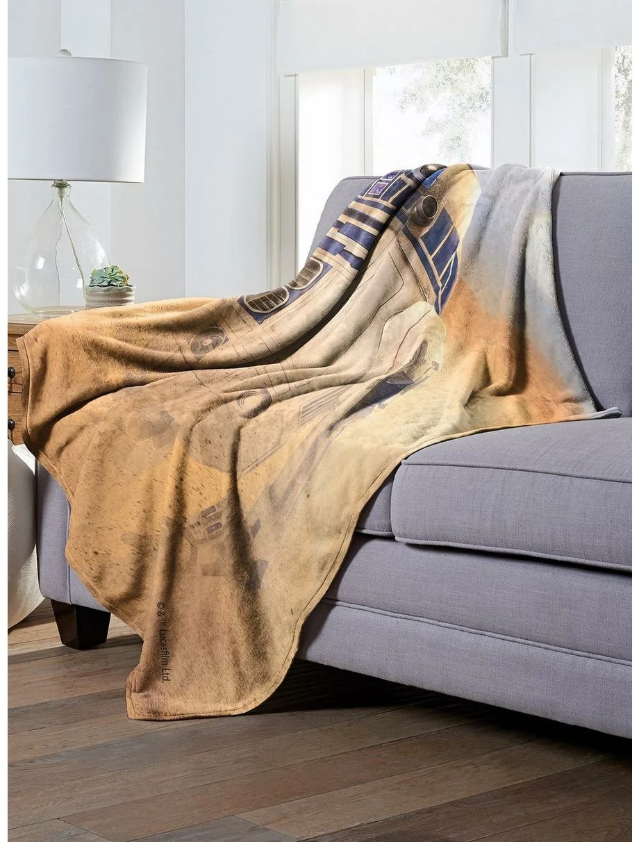 Bedroom Star Wars Artoo Throw Blanket 3 Bedroom Star Wars Artoo Throw Blanket - Image 3