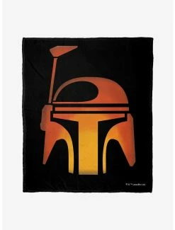Bedroom Star Wars Boba Fett Jack-O'-Lantern Throw Blanket