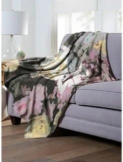 Bedroom Star Wars Floral Logo Throw Blanket -Boxlunch Shop 19293356 av2