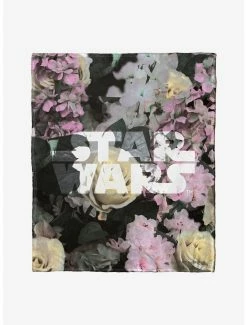 Bedroom Star Wars Floral Logo Throw Blanket