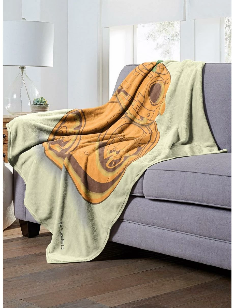 Bedroom Star Wars Pumpkinfied Bb-8 Throw Blanket 3 Bedroom Star Wars Pumpkinfied Bb-8 Throw Blanket - Image 3