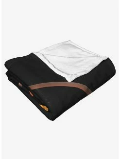 Bedroom Star Wars Storm Trooper Jack-O'-Lantern Throw Blanket -Boxlunch Shop 19293378 av3
