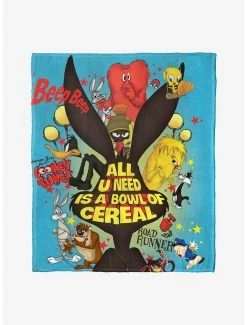 Bedroom Looney Tunes Bowl Of Cereal Throw Blanket