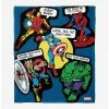 Decor Marvel Future Fight Avengers Stickers Throw Blanket
