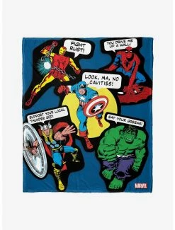 Decor Marvel Future Fight Avengers Stickers Throw Blanket