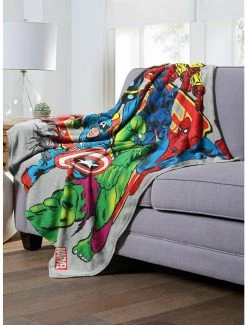Bedroom Marvel Future Fight Comic Run Throw Blanket -Boxlunch Shop 19293450 av2