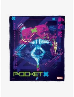 Bedroom Marvel Guardians Of The Galaxy Rocket X Throw Blanket