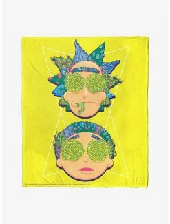 Bedroom Rick And Morty Flora Head Throw Blanket