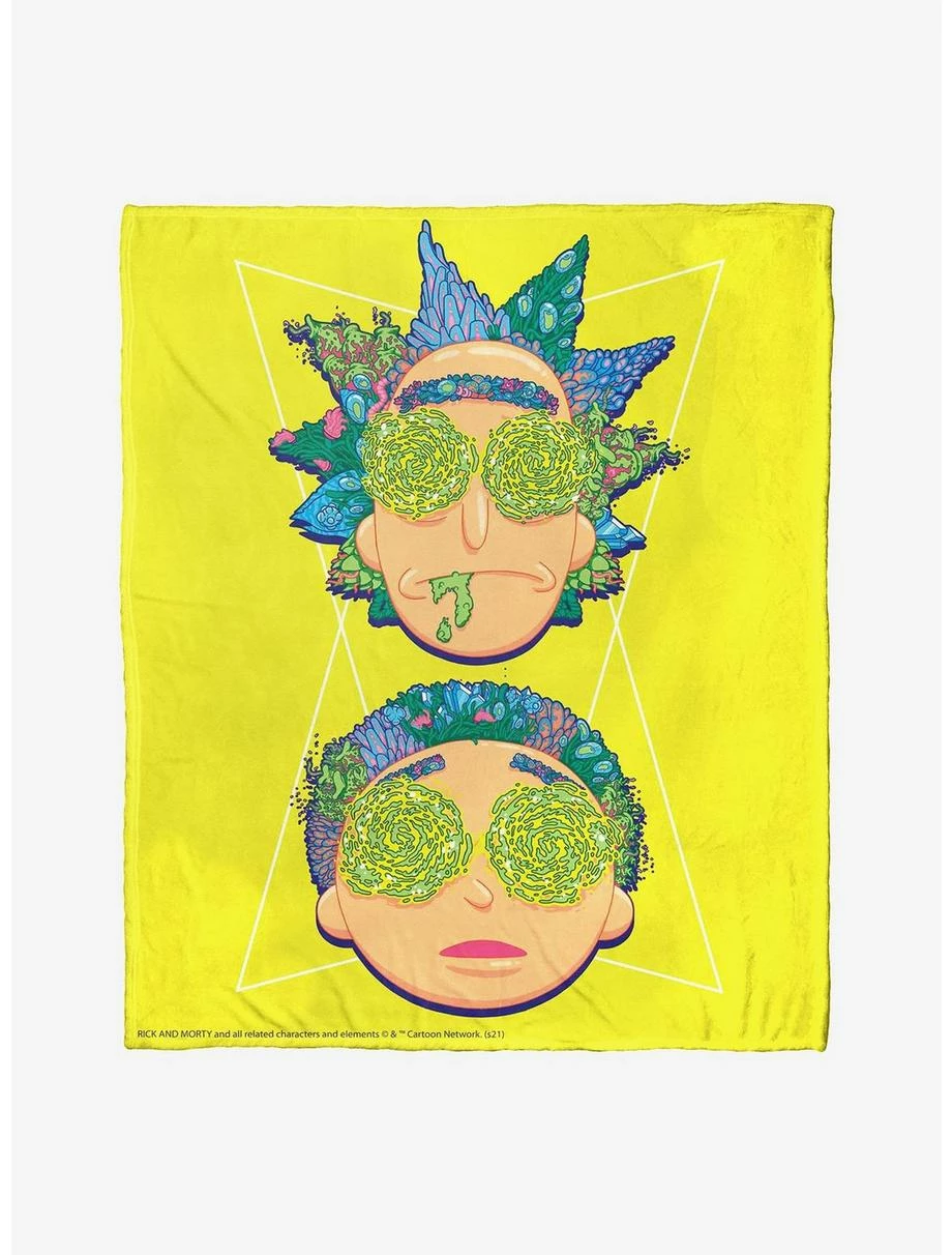 Bedroom Rick And Morty Flora Head Throw Blanket 1 Bedroom Rick And Morty Flora Head Throw Blanket