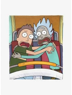Bedroom Rick And Morty Hold On Throw Blanket