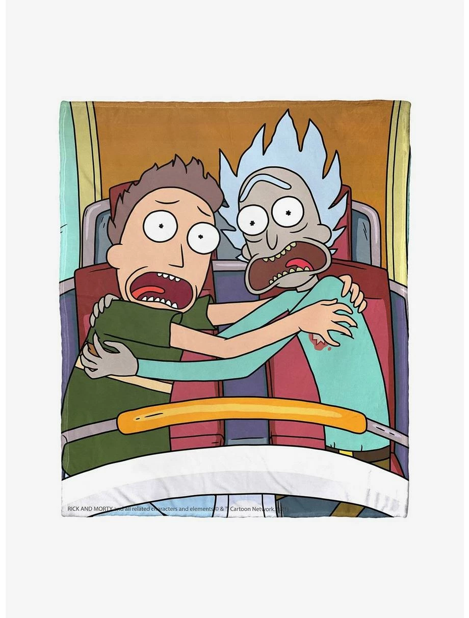 Bedroom Rick And Morty Hold On Throw Blanket