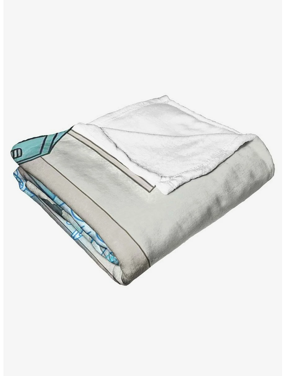 Bedroom Rick And Morty Hologram Chicken Throw Blanket - Image 4