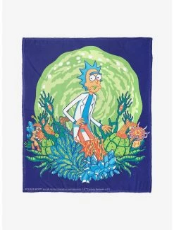 Bedroom Rick And Morty Where Is Rick Throw Blanket