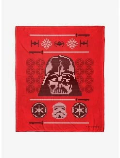Bedroom Star Wars Sith Xmas Sweater Throw Blanket