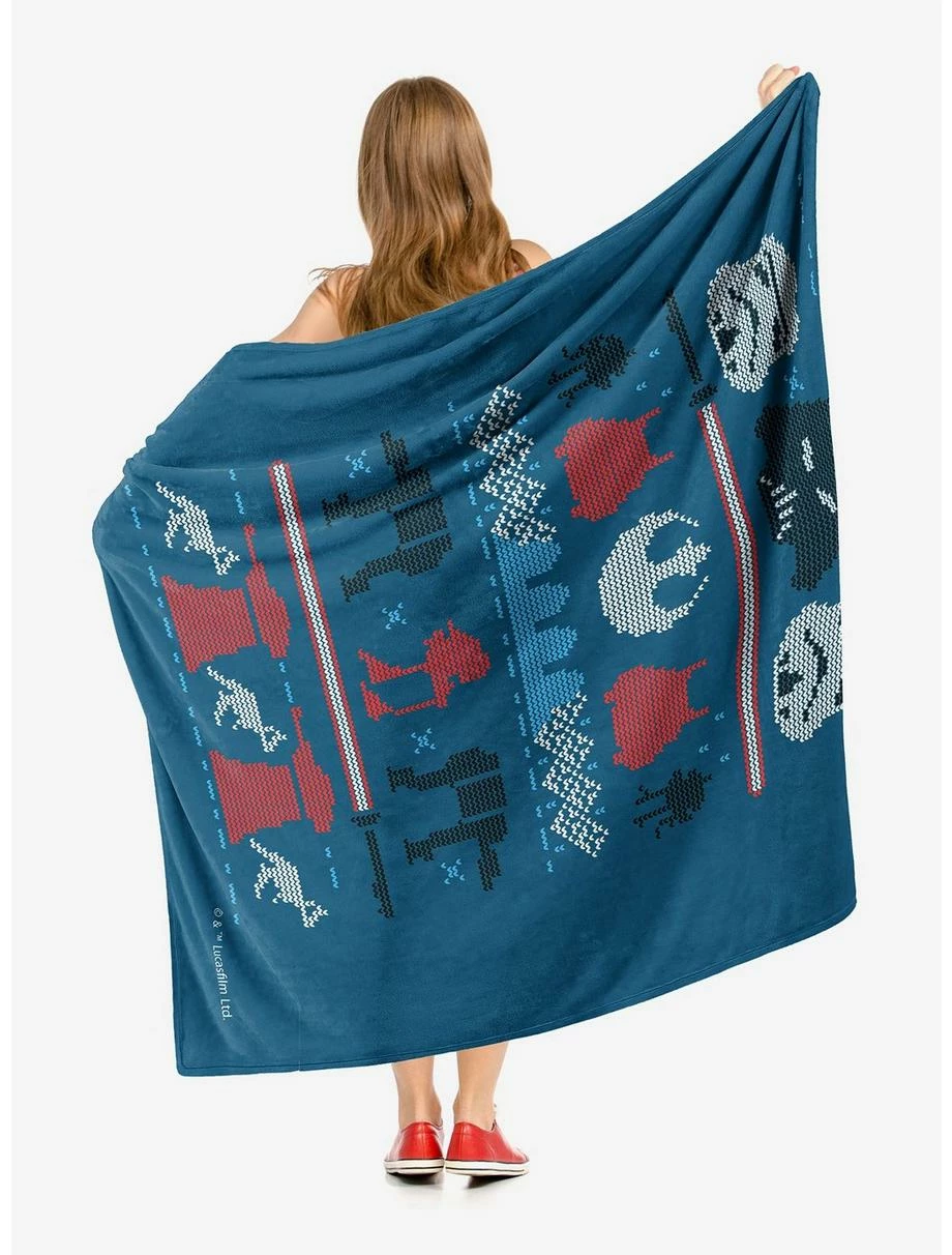 Bedroom Star Wars Vader Xmas Sweater Throw Blanket 2 Bedroom Star Wars Vader Xmas Sweater Throw Blanket - Image 2