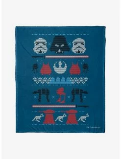 Bedroom Star Wars Vader Xmas Sweater Throw Blanket