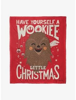 Bedroom Star Wars Wookie Xmas Throw Blanket