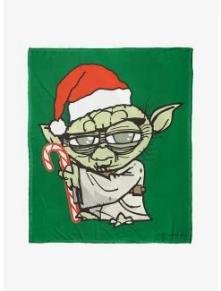 Bedroom Star Wars Yoda Festive Throw Blanket