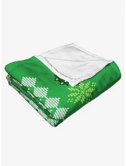 Bedroom Star Wars Yoda Xmas Sweater Throw Blanket -Boxlunch Shop 19293701 av3