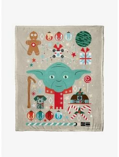 Bedroom Star Wars Yoda Xmas Throw Blanket