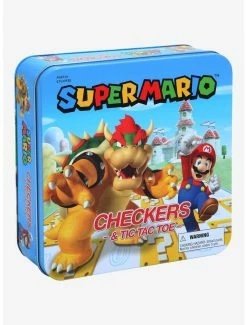 Games Nintendo Super Mario Checkers & Tic Tac Toe Set