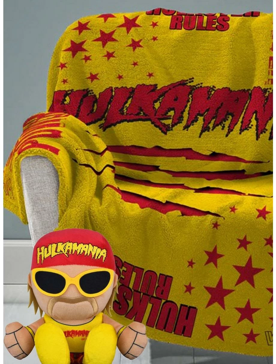 Bedroom WWE Hulk Hogan Sleep Squad Throw Blanket & Kuricha Sitting Plush Bundle 1 Bedroom WWE Hulk Hogan Sleep Squad Throw Blanket & Kuricha Sitting Plush Bundle